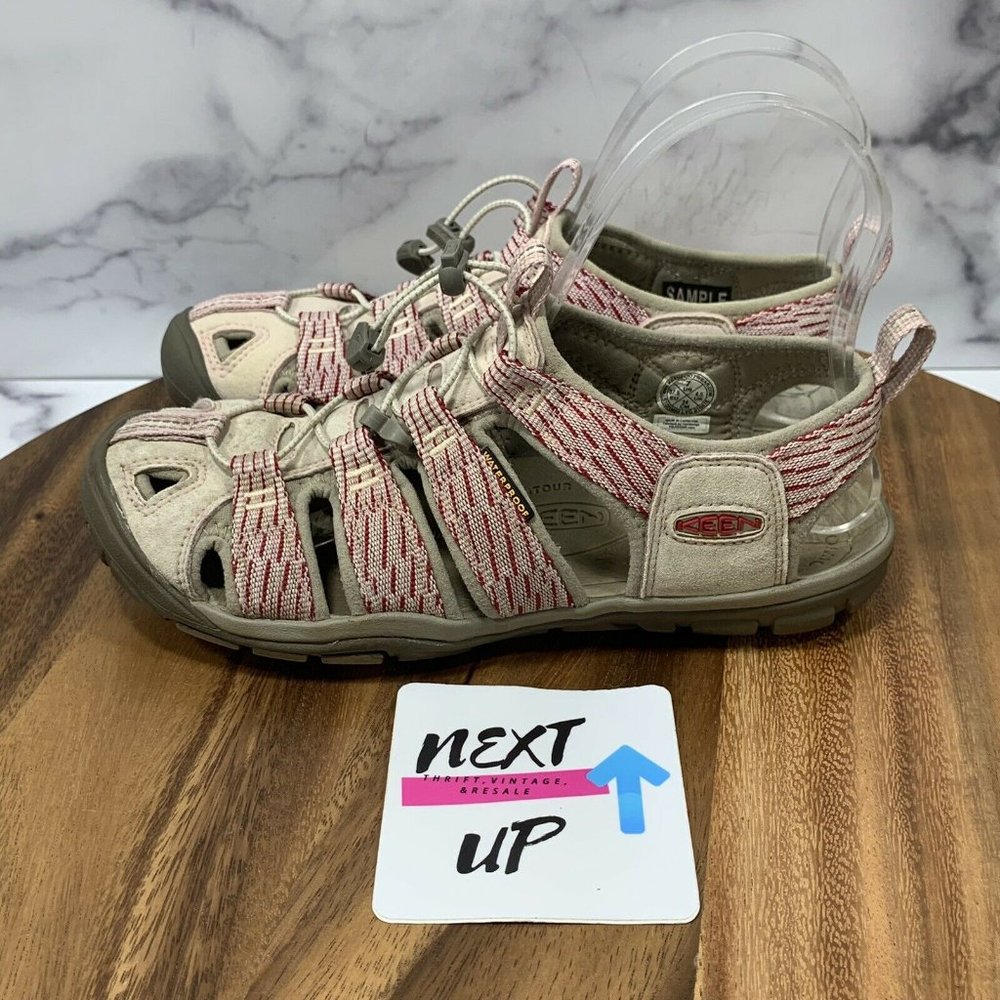 Keen Women's Tan and Pink Closed-Toe Adventure Sandals